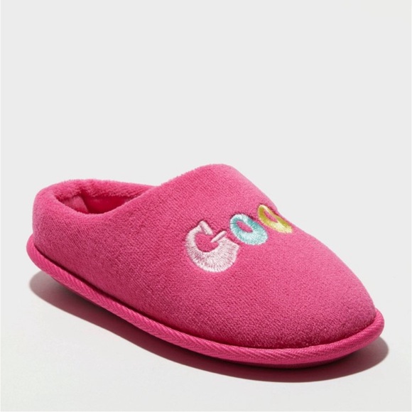 YOUTH dluxe by dearfoams Kids' Good Vibes Slide Slippers Hot Pink 4-5, 11-12 - Picture 7 of 7